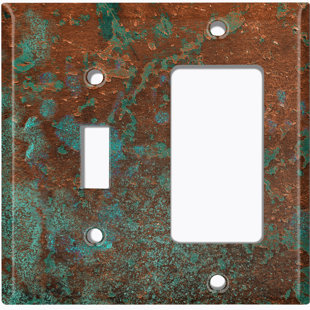 WORLDACC Patina Patterned 2 - Gang Standard Combination Wall Plate