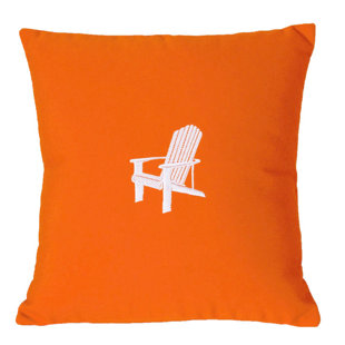 NANTUCKET BOUND Adirondack Embroidered Sunbrella® Indoor/Outdoor Reversible Throw Pillow