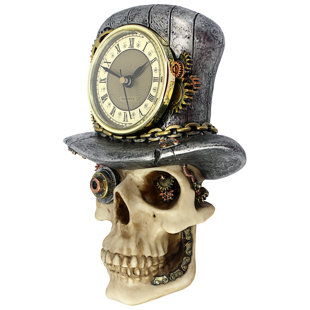 DESIGN TOSCANO Steampunk Mad Hatter 7" Wall Clock