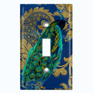 WORLDACC Patterned 1 - Gang Toggle Light Switch Standard Wall Plate