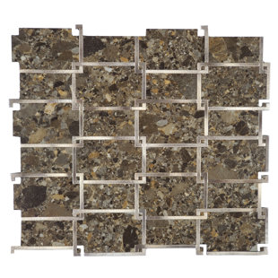 ILLUSSO Melanie 11.6'' W x 13.3'' L Aluminum Peel and Stick Mosaic Tile