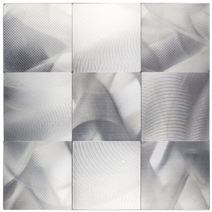 ILLUSSO Kovar 11.81'' W x 11.81'' L Aluminum Peel and Stick Mosaic Tile