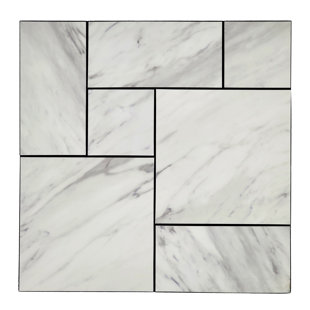 ILLUSSO Rigel 11.81'' W x 11.81'' L Aluminum Peel and Stick Mosaic Tile