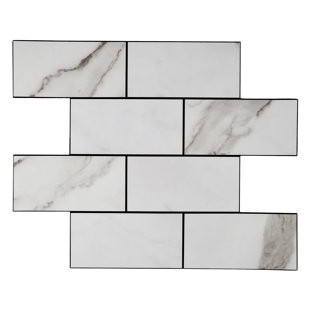 ILLUSSO Alcor 11.81'' W x 11.81'' L Aluminum Peel and Stick Mosaic Tile