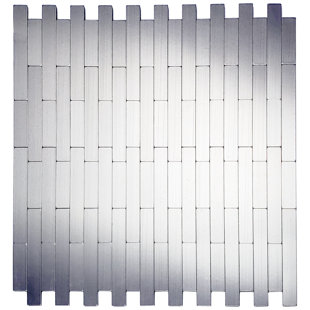 ILLUSSO 11.7'' W x 11.5'' L Aluminum Peel and Stick Mosaic Tile