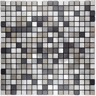 ILLUSSO 11.75'' W x 11.75'' L Aluminum Peel and Stick Mosaic Tile