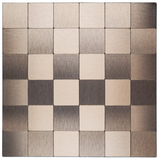 ILLUSSO 12" x 12" Aluminum Peel & Stick Mosaic Tile