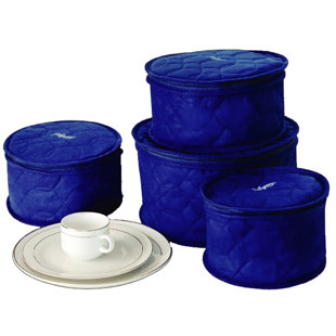 W.J. HAGERTY Fabric Dinnerware Storage Set