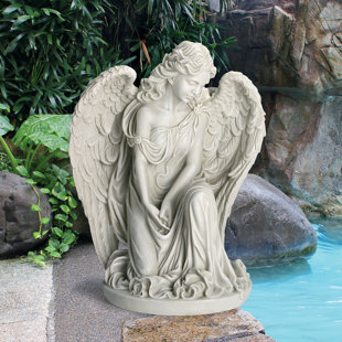 DESIGN TOSCANO Quiet Countenance Praying Angel Statue