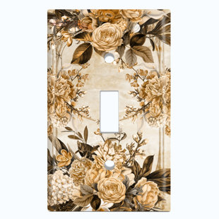 WORLDACC Patterned 1 - Gang Toggle Light Switch Standard Wall Plate