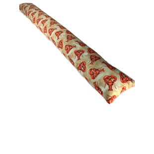 THE MAINE SALES COMPANY, INC. Maine Sales Lobster on Brown Fabric Buckwheat Hull Filled Draft Stopper 4 inch Diameter