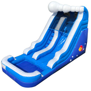 JINGO JUMP 13' H x 20' L Inflatable Water Slide with Air Blower