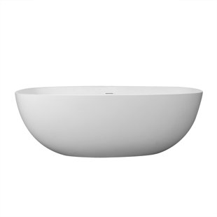 XSPRACER 65'' x 29.5'' Freestanding Solid Surface Bathtub