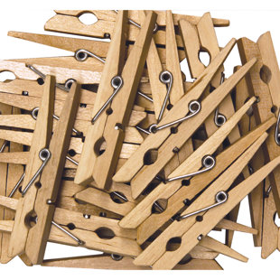 Creativity Street® Spring Clothespins, Natural, Large, 2 3/4", 24 Per Pack, 6 Packs (Set of 6)