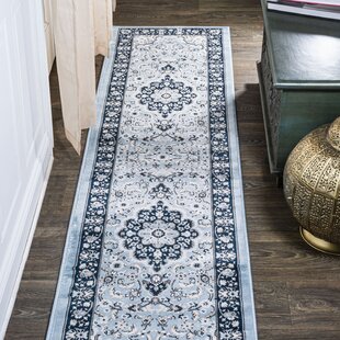 ANDOVER MILLS™ Arignote Oriental Machine Made Power Loom Polypropylene Blue/Navy Area Rug