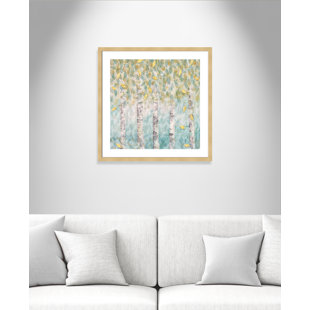 CASA FINE ARTS Soft Aqua Birch - Picture Frame Painting