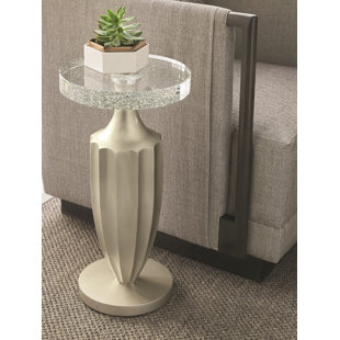 CARACOLE MODERN Modern Uptown Glass Top End Table