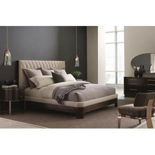 CARACOLE MODERN Modern Streamline Upholstered Platform Bed