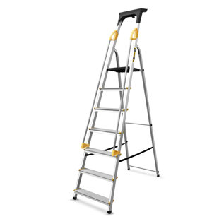 DRABEST UK DSPS 7 - Step Aluminium Folding Small Step Ladder