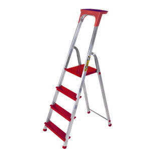 DRABEST UK DISOL 4 - Step Aluminium Small Step Ladder