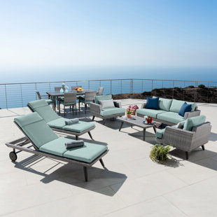 RST BRANDS Winnie 12 - Person Outdoor Seating Group with Sunbrella Cushions