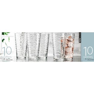 HOME ESSENTIALS AND BEYOND 17oz. Highball Glass Set (Set of 10)