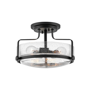 HINKLEY Harper 14.5-in 3-Light Semi-Flush Mount Retro Ceiling Light