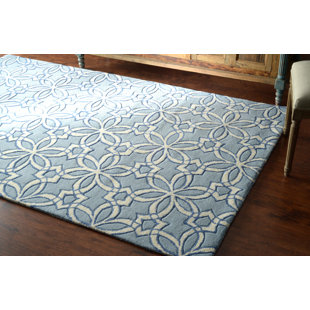 NULOOM Filigree Hand-Tufted Wool Blue Area Rug