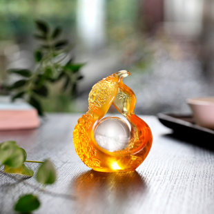 LIULI CRYSTAL ART As The Good World Turns Religious & Spiritual Figurines & Sculptures