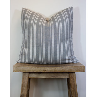 BENE BOUTIQUE Striped Cotton Blend Indoor/Outdoor Pillow Cover