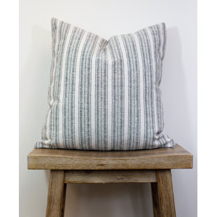 BENE BOUTIQUE Striped Cotton Blend Indoor/Outdoor Pillow Cover