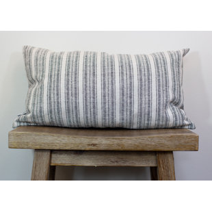 BENE BOUTIQUE Striped Cotton Blend Indoor/Outdoor Pillow Cover