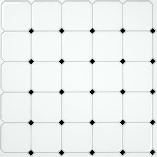 ROOM MATES Diamond 10.5'' W x 10.5'' L PVC Peel and Stick Mosaic Tile