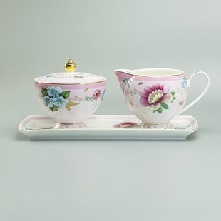 GRACE'S TEA WARE Sugar And Creamer Set with Lid