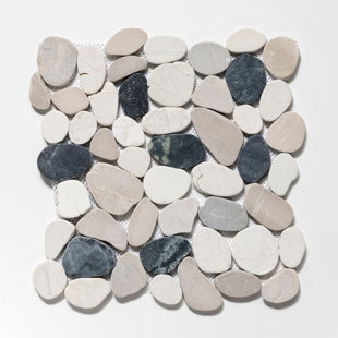 CRUZ BAY STUDIO Sliced Pebble Mosaic Wall & Floor Tile