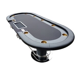 IDS Online Corp 96'' 10 - Player Black Foldable Poker Table