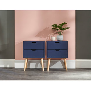 ZIPCODE DESIGN Lalani 2 Drawer Bedside Table (Set of 2)