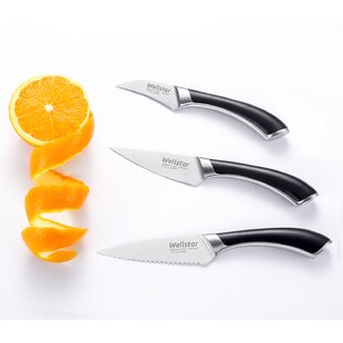 WELLSTAR C Style Series 3 Piece Stainless Steel Assorted Knife Set