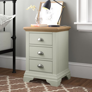 THREE POSTS Raffin 3 Drawer Bedside Table