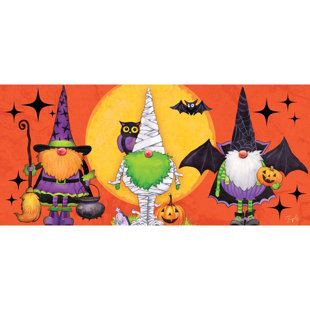 READIVAC Halloween Gnomes in Costume Sassafras Switch Indoor Door Mat