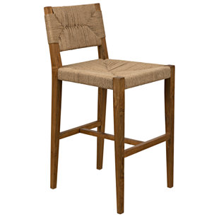 NOIR TRADING INC. Bran Solid Wood Counter Stool