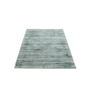 CARPETFINE Ava Handmade Viscose Silky Solid Soft Dark Mint Rug