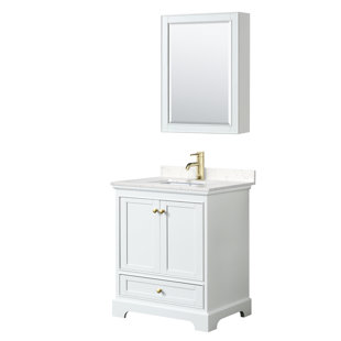 WYNDHAM COLLECTION Deborah 30" Single Bathroom Vanity Set with Mirror