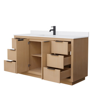 WYNDHAM COLLECTION Maroni 60'' Single Bathroom Vanity with Marble Top
