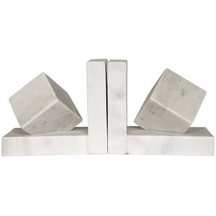 NOIR TRADING INC. Modern & Contemporary Marble Bookends (Set of 2)