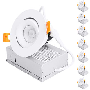 MAICHIS 3" 3000K Remodel LED Retrofit Recessed Lighting Kit (Set of 6)