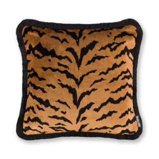 PALOMA HOME Velvet Tiger Gold 43X43Cm Poly Filled Cushion