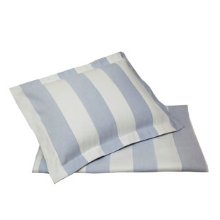BELLE EPOQUE Barrado Stripe Jaquard Woven Coverlet Coastal Cotton Blend Striped Coverlet