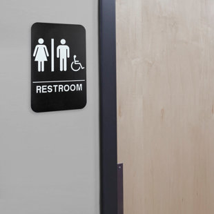 EXCELLO GLOBAL PRODUCTS Restroom Sign (Set of 3)