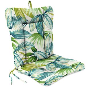 LATITUDE RUN® 21" x 38" Outdoor Chair Cushion with Ties and Loop